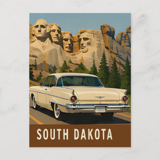 🏞️ Vintage Auto Rocky Landschaft Reise Postkarte