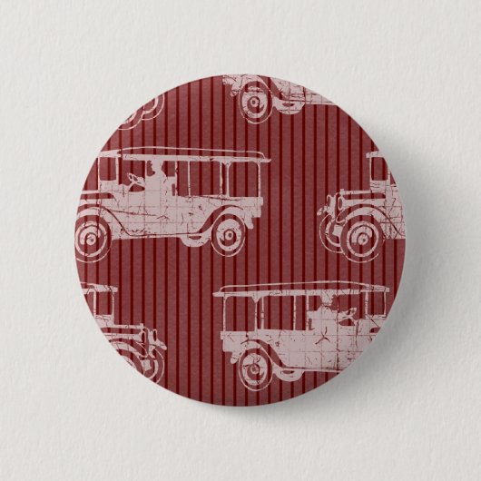 Vintage Auto Rot Button (Vorderseite)