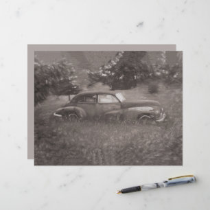 Vintage Auto Rustikale Sepia Antiquitätenarchitekt