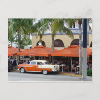 Vintage-Auto South Beach Florida Postkarte