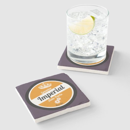 Vintage Auto Steinuntersetzer (Seitenansicht)