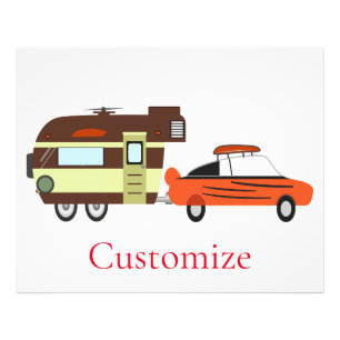 Vintage Auto und Camper Thunder_Cove Fotodruck
