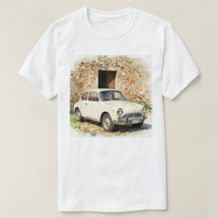 Vintage Auto vor Steinbau T-Shirt
