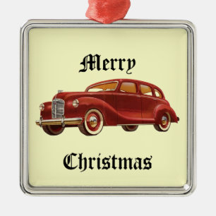 Vintage Auto-Weihnachtsbaum-Verzierung Ornament Aus Metall