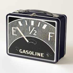 Vintage-Autobenzinuhr Metall Brotdose