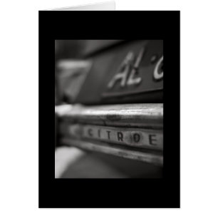 Vintage-Autogrusskarte Citroen 2cv Französisch