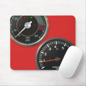 Vintage Autoinstrumente/klassische Automessgeräte Mousepad (Mit Mouse)