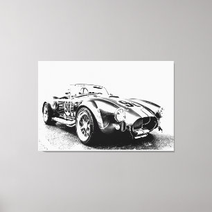 Vintage-Autokunst / Wohn- und Bürodekor Leinwanddruck