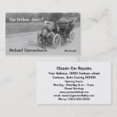 Vintage Automechaniker-Geschäftskarte Visitenkarte (Vorne/Hinten)