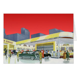 Vintage-Automechaniker Kompletter Autoservice-Gara