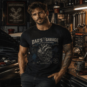 Vintage-Automechaniker-Vater Lustiger Retro-Bluepr T-Shirt