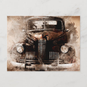 Vintage Automobil Postkarte