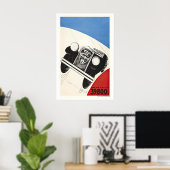 Vintage-Automobil-Rennposter Poster (Heimbüro)