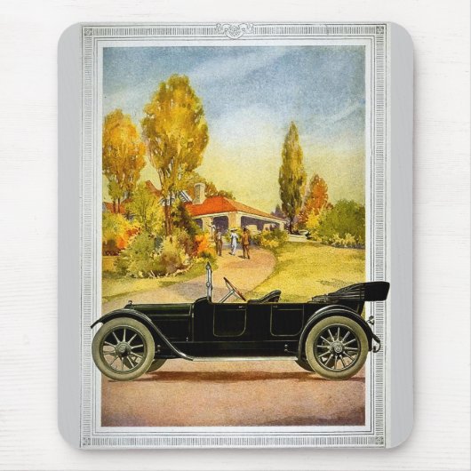 Vintage Automobil-Werbung Mousepad (Vorne)