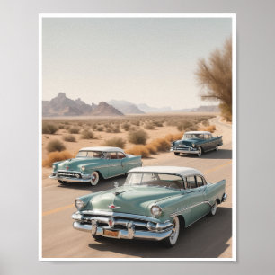 Vintage Automobile Klassiker Poster Wall Art