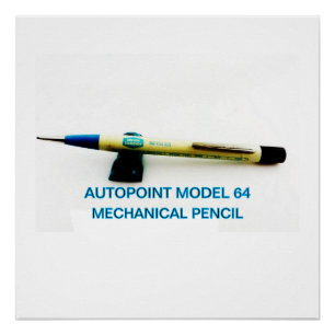 Vintage Autopoint Model 64 Mechanischer Bleistift Poster