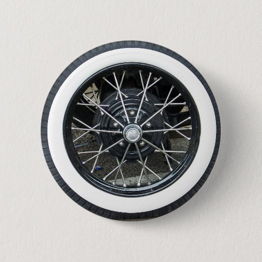 Vintage-Autoreifen Button (Vorderseite)