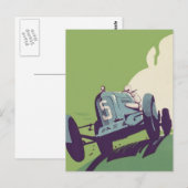 Vintage-Autorennen Postkarte (Vorne/Hinten)