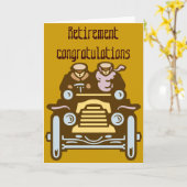 Vintage Autoruhestandskarte Karte (Gelbe Blume)