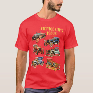 Vintage-Autos der 1920er Jahre Retro-Freunde Mädch T-Shirt