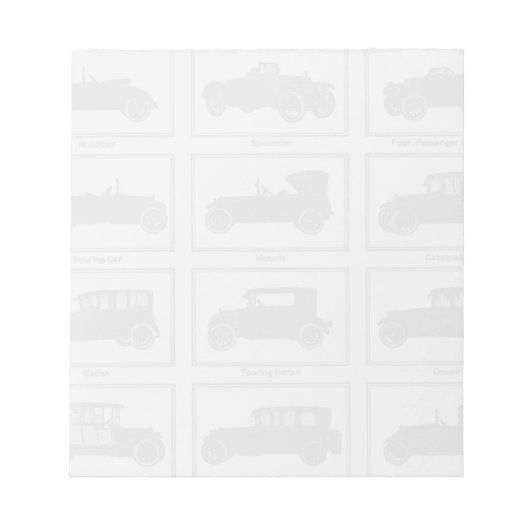 Vintage Autos Editor Notizblock (Vorderseite)