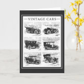 Vintage Autos Grußkarte Karte (Gelbe Blume)