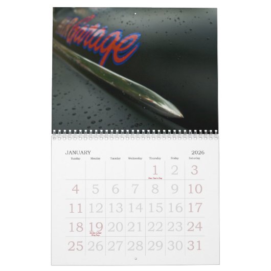 Vintage Autos Kalender (Jan 2026)