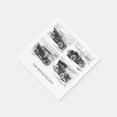 Vintage-Autos, kundenspezifische Papierservietten (Ecke)