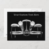 Vintage-Autos-Postkarten Postkarte (Vorne/Hinten)