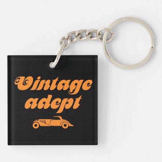 Vintage-Autos Schlüsselanhänger (Rückseite)