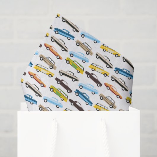 Vintage-Autos-Seidenpapier  Seidenpapier (Geschenk Tasche)