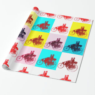 VINTAGE-AUTOSAMMLUNG POP-ART GESCHENKPAPIER