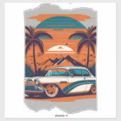 Vintage-Autoträume Aufkleber (Blatt)