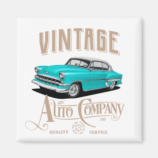 Vintage-Autounternehmen Magnet (Vorne)