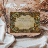 Vintage Autumn Botanical Wedding Dankeskarte