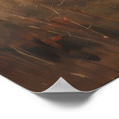 Vintage Autumn Cottage Landscape Printable Art Poster (Ecke)