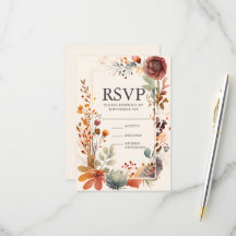 Vintage Autumn Floral Ivory Boho Fall