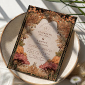 Vintage Autumn Woodland Wedding Einladung