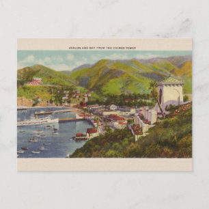 Vintage Avalon Kalifornien Bay Chime Tower Postkar Postkarte