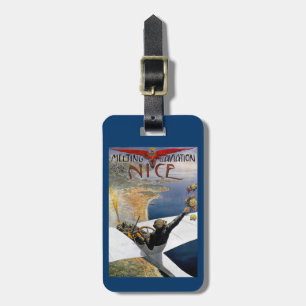 Vintage Aviation 1910 Geschichte des Fliegens Gepäckanhänger