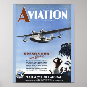 Vintage Aviation Magazine Flugzeug-Cover-Kunstprin Poster