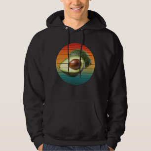 Vintage-Avocado-Frucht vegetarisches Essen Hoodie