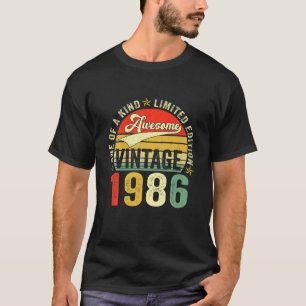 Vintage Awesome 36 Years Old 1986 36Th Birthday Me T-Shirt