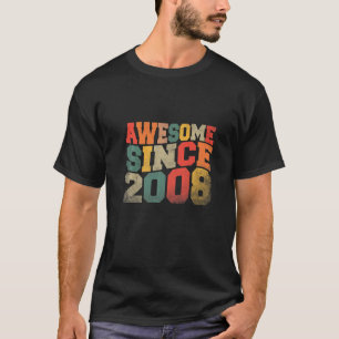 Vintage Awesome Seit 2008 Retro 14. Geburtstag 14 T-Shirt