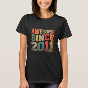 Vintage Awesome Seit 2011 Retro 11. Geburtstag 11  T-Shirt