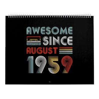 Vintage Awesome seit August 1959 63. Geburtstag Kalender