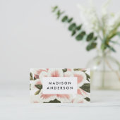 Vintage Azaleen-Geschäfts-Karten Visitenkarte (Stehend Vorderseite)