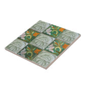 Vintage Azulejo-Blume Keramik Dekorationsdesign Fliese (Seite)