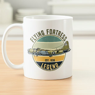 Vintage B-17 Fliegende Festung Legende Kaffeetasse