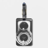 Vintage b&w Kamera Gepäckanhänger (Rückseite vertikal)